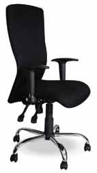 - Bodyline High Back Chair / Synchro Mechanism with Back Tension Adjustment / Flexi Arms / Black Spider Base /