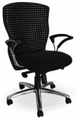 Nylon Base / Gas Height Adjustment F - Lucea Visitors Chair / LC40 Arms / Black Sleigh
