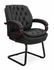 Bonded Leather and PVC on the Outside Back / Upholstered Armrests / Black 700mm Spider Base / Gas Height Adjustment / Rated for ± 180kg E - King