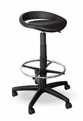 Brixton Chair / Swivel Mechanism / Polyurethane Seat / Black Nylon