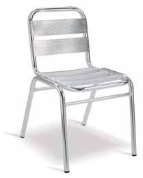 Aluminium Slats / Stackable 16 High / Suitable for Outdoor Use I - Retro Steel Chair