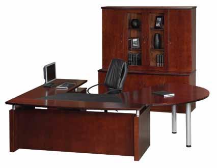 EXECULINE RANGE 50 X 20mm Solid Wood Edge (Veneer) A - Single Pedestal Desk