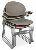 G - Kyos 4 Legged Side Chair / Black Plastic Injection Moulded