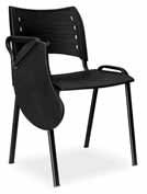 K - Flick 4 Legged Arm Chair / Black Plastic Injection Moulded