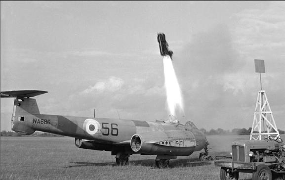 Ricket ejection seat testing from WA686 to