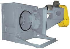 ie-shaped split housings allow fan wheel and shaft removal without disconnecting ductwork.