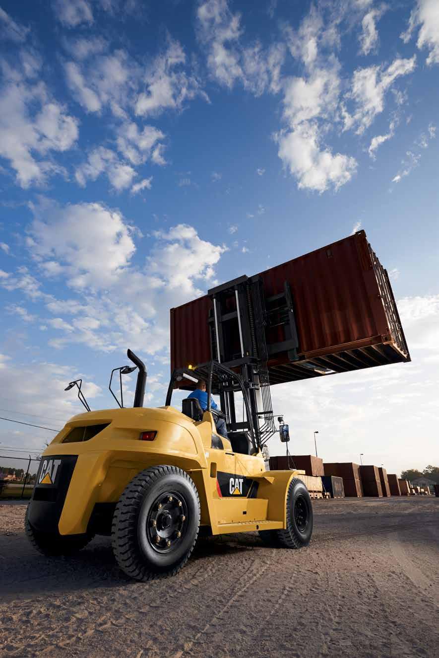 Ground Speed Control Software and sensors limit the maximum travel speed of the truck without limitg its performance. See your local Cat lift truck dealer for flexibility adjustg the speed.