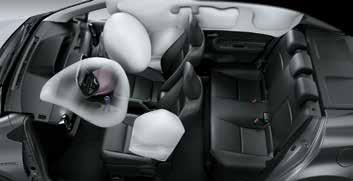 7 SRS AIRBAGS ANTI-LOCK BRAKING SYSTEM (ABS) 360 PROTECTION SUPERB HANDLING 7 SRS Airbags are fitted throughout the cabin to provide a 360 protection from severe frontal or side collisions (driver