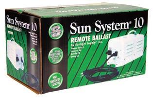 95 902005 Sun System 10 MH 1000 Watt $162.95 Sun System 10 High Pressure Sodium Ballasts 902010 Sun System 10 HPS 400 Watt $144.