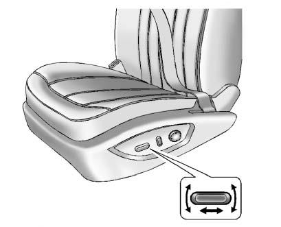 3-4 Seats and Restraints Front Seats Seat Adjustment Manual Seat Adjustment { WARNING You can lose control of the vehicle if you try to adjust a manual driver seat while the vehicle is moving.