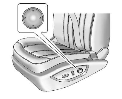 Lumbar Adjustment To increase or decrease lumbar support, press and hold the front or rear of the round control knob.