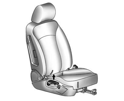3-6 Seats and Restraints Manual Reclining Seatbacks On vehicles with manual reclining seatbacks, the control lever is located on the outboard side of the seat. To recline the seatback: 1.