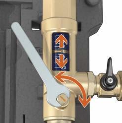 the external filling pump applied to the safety unit fill/drain cock.