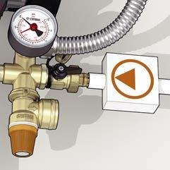 The flow rate of the system can be varied using the flow meter ().