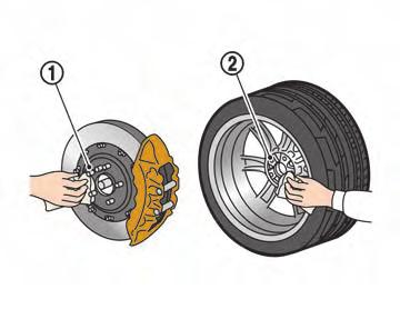 to prevent scratching of the wheel surface. 6.
