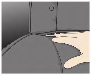 LATCH label location Lower Anchors and Tethers for CHildren SYSTEM (LATCH) Your vehicle is equipped with special anchor points that are used with Lower Anchors and Tethers for CHildren System (LATCH)