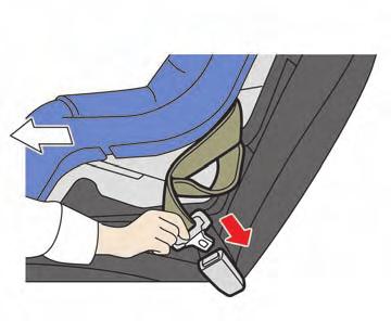 The back of the child restraint should be secured against the seatback. If it is interfering with the proper child restraint fit, try another seating position or a different child restraint.
