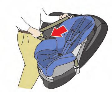 Be sure to follow the child restraint manufacturer s instructions for belt routing. Front-facing step 4 4. Pull the shoulder belt until the belt is fully extended.
