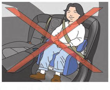 When your booster seat is not in use, keep it secured with a seat belt to prevent it from being thrown around in case of a sudden stop or accident.