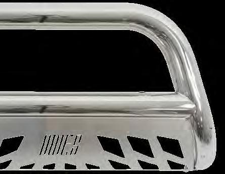 3 " BULL BARS Never fear the uncertain road 3" heavy-wall steel tube construction Easy, no-drill application Pre-drilled auxiliary light mounting