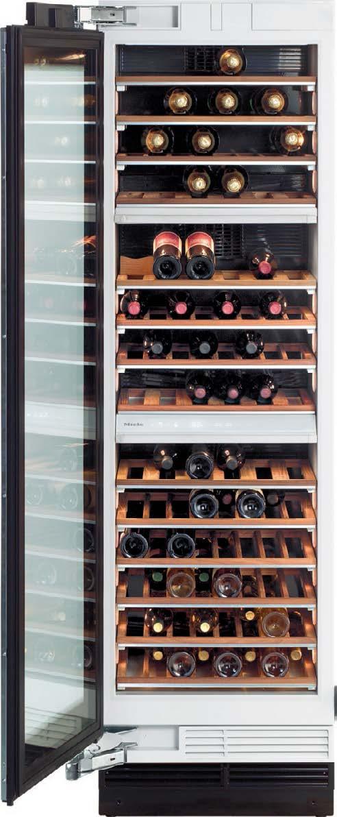 SPECIFICATIONS Features: MasterCool controls ClearView lighting system 14 Rack Levels Stores up to 102 bottles FullView extendable shelves RemoteVision capable Acoustic door and temperature alarm