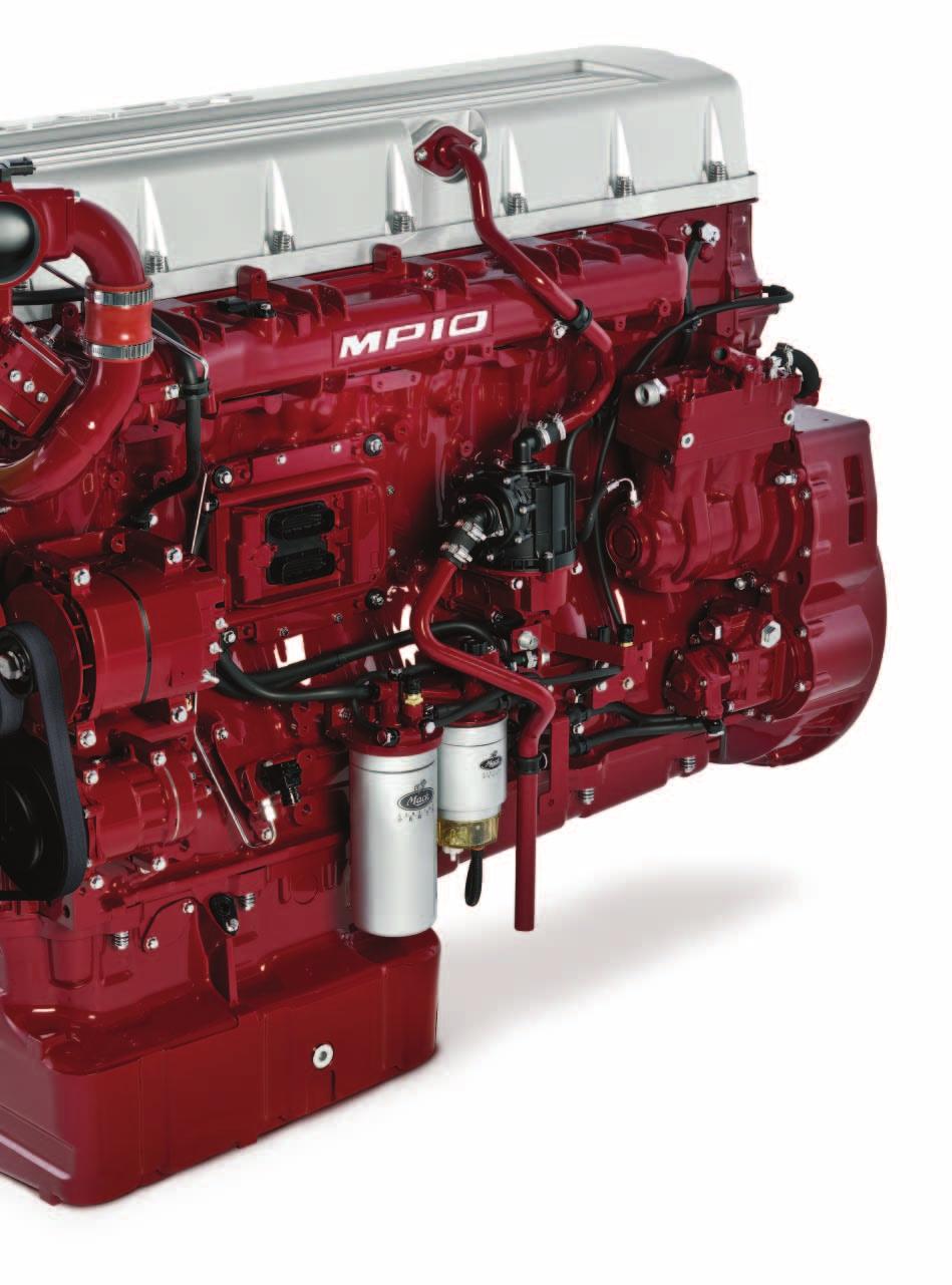The MP10 is available in 515-, 565- and 605-horsepower models within the MaxiCruise engine family for premium performance in heavy transport applications.