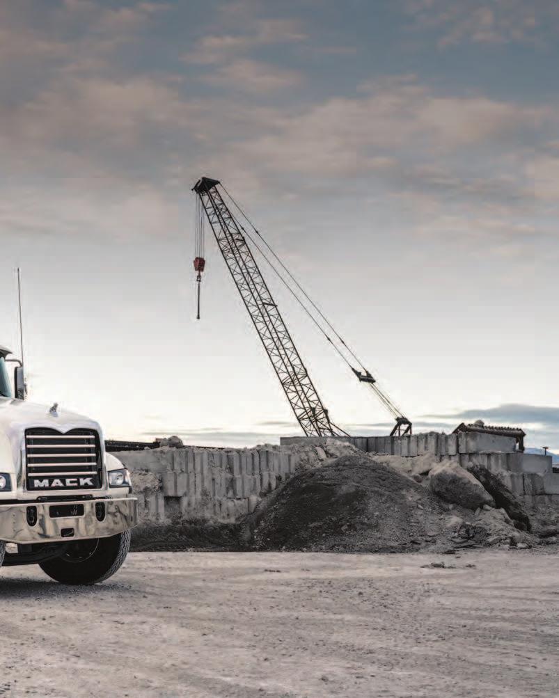 Mack Granite mixers haul heavier loads and keep America moving forward. Weight savings Its weight-saving design and productivity-boosting components make for greater payload.