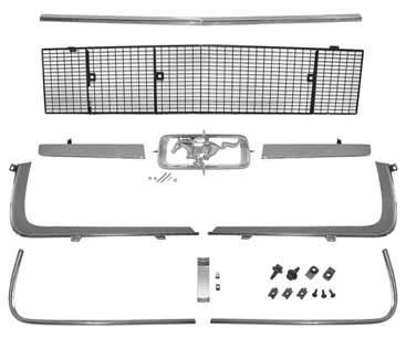 00 kit Kit includes: Grill, horse & corral emblem, LH & RH wide grill moldings, LH & RH narrow grill moldings, center grill molding connector, chrome grill