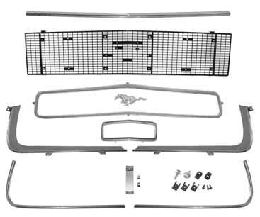00 kit Kit includes: Grill (for lights), horse & corral emblem, emblem retainer, LH & RH grill moldings, center grill molding connector, hood lip molding,