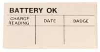 BATTERY DECALS & TAGS VOLTAGE REGULATOR DECALS ENGINE COMPARTMENT DECALS 64-29725 64 Battery test OK decal...$ 4.00 ea.