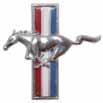 GRILL HORSE EMBLEM HOOD LETTERS FENDER EMBLEMS, RUNNING HORSE Pin type, Includes fasteners, chrome. 64-11260 64-66 FORD...............$ 10.00 set Stick on type, chrome. 64-112601 64-66 FORD...............$ 14.