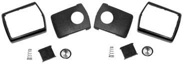 00 kit SEAT BELT SHOULDER HARNESS ANCHOR BOLT COVER Black plastic. Also holds seat belt buckle when not in use.