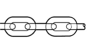 Studlink Chain Commonly used marine chain with a central stud for extra weight and to prevent elongation under extreme loads.