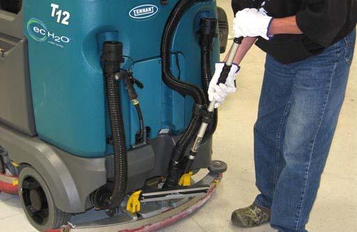 Twist the vacuum nozzle to the vacuum position and extend the handle to the desired