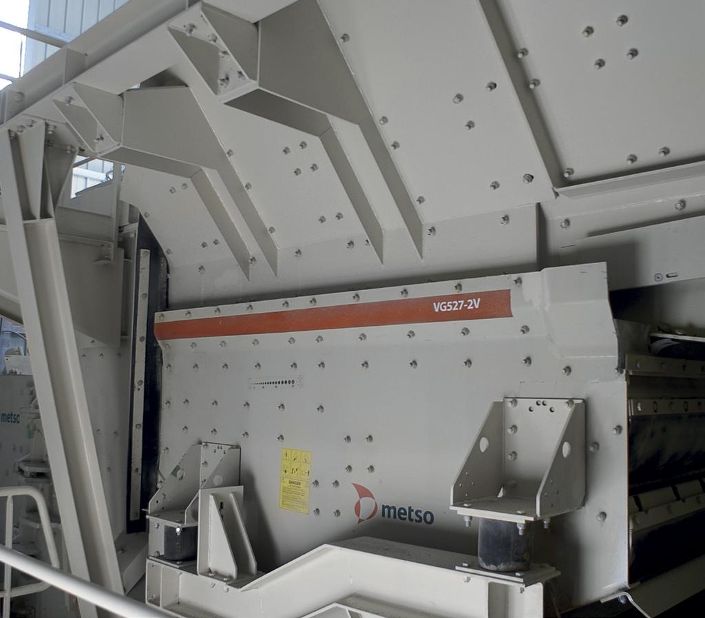 Primary scalpers Metso VG Metso VG primary scalpers have been designed for the toughest applications, high capacity and the ability to process abrasive material, either in stationary or mobile plants.