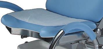 with ergonomic form, 50 mm thickness Head and back upholstery prepared