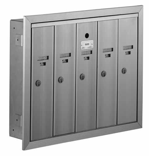 5 7 7 0 S E R I E S V E R T I C A L M A I L B O X E S MODEL 5770 (RETROFIT ONLY) Each mailbox consists of 3 to 10 compartments enclosed within a wall box.