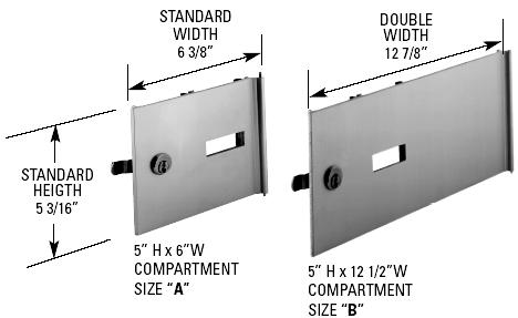 One door is required for a control lock, which secures the master frame and cannot be used for mail