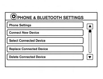BLUETOOTH SETTINGS To access the phone settings: 1. Press the [ ] button. 2. Select the Settings key. 3. Select the Phone & Bluetooth key.