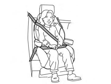 SUPPLEMENTAL RESTRAINT SYSTEM LRS0539 2. Position the booster seat on the seat. Only place it in a front-facing direction. Always follow the booster seat manufacturer s instructions. 3.