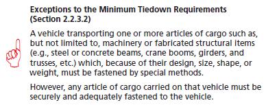 Cargo Securement Systems Tiedown Continued How many tiedowns are required?