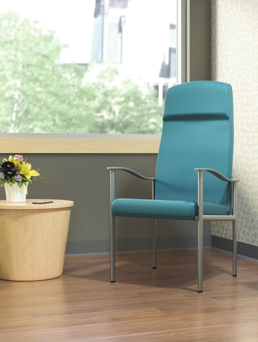 Range of Users The active webbed seat suspension on Aspekt chairs provides comfort and support for patients and visitors.