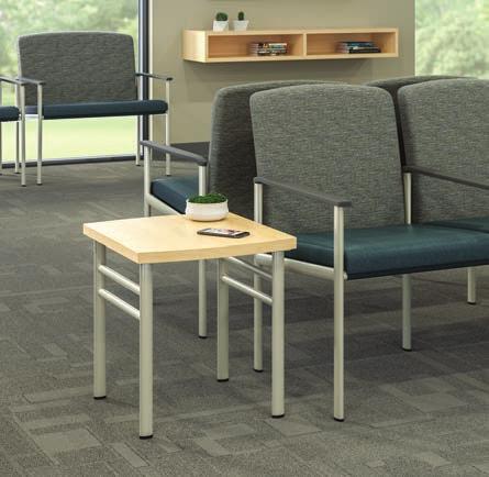 With plastic arm caps and a generous space between seat and back, Aspekt facilitates cleaning.