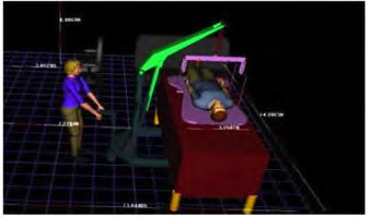 Digital human models were developed to mimic caregivers performing a transfer task: Building Jack Models : A caregiver was created to represent Weights and Heights: 5%, 50%,