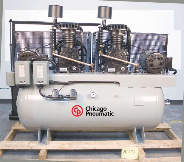 TWO STAGE ELECTRIC DUPLEX COMPRESSORS 10 TO 20 HP THE RCP TWO STAGE DUPLEX COMPRESSORS - GREAT PERFORMANCE AND VALUE The RCP duplex compressors are available up to 20 HP and can deliver up to 50.