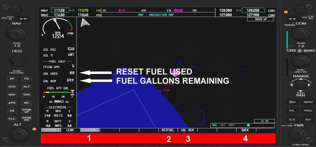Assist (Left click = Toggle) Shows each engine cylinder temperature by cycling through all cylinders. 4.