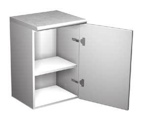 BASE UNITS 56.4 CM HIGH UNITS / 27.6 CM HIGH PLINTH ALL PRICES INCLUDE Handles Laminate worktop without upstand Plinth and legs (when requested) 1 DOOR LEFT HAND 56.