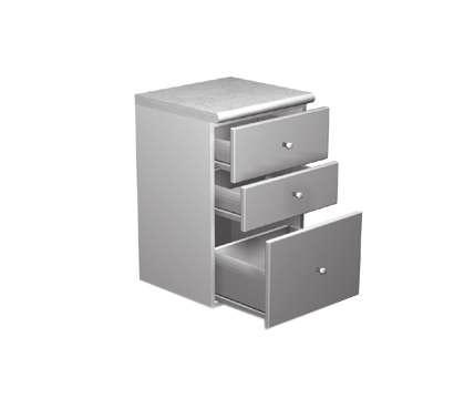 60CM DEEP UNITS 56.4 CM HIGH UNITS / 27.6 CM HIGH PLINTH ALL PRICES INCLUDE Handles Laminate worktop without upstand Plinth and legs (when requested) 3 DRAWERS UNIT 56.4 56.