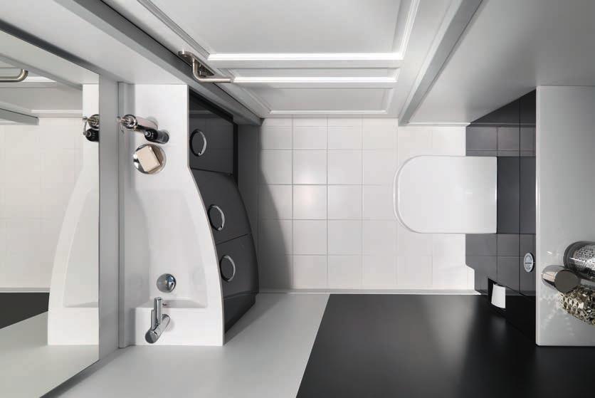 Reduced depth units will fit into the smallest of cloakrooms.