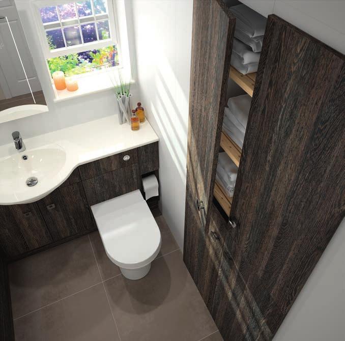 MASTER BATHROOMS Made to mesure special doors (see page 91) 190 cm 70 5 60 40 15